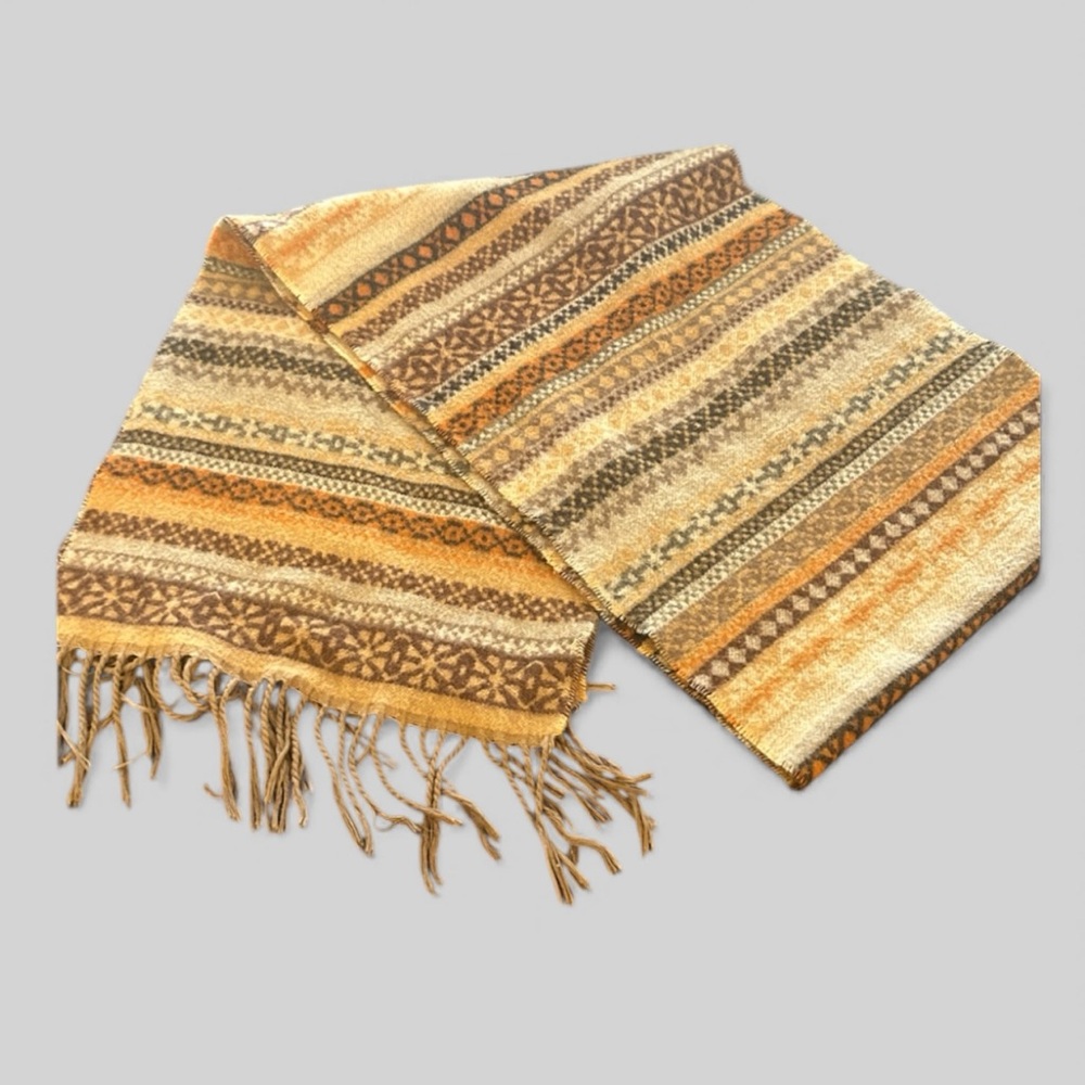 Cashmink V. Fraas neutral tones scarf made in Germany old money